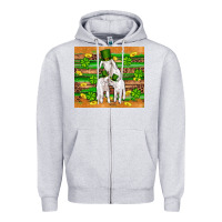 Heather Grey st patricks goat family shamrock gold serape leopard glitter wooden tu Zipper Hoodie - Artiststas