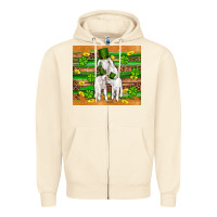 Sandshell st patricks goat family shamrock gold serape leopard glitter wooden tu Zipper Hoodie - Artiststas