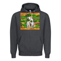 Smoke st patricks goat family shamrock gold serape leopard glitter wooden tu Zipper Hoodie - Artiststas