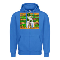 True Royal st patricks goat family shamrock gold serape leopard glitter wooden tu Zipper Hoodie - Artiststas