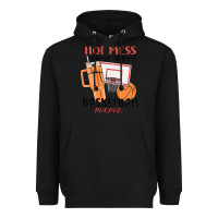 Black hot mess always stressed basketball mama Heavyweight Hoodie - MaliasSmallBusiness