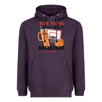 Hot Mess Always Stressed Basketball Mama Heavyweight Hoodie | Teevron