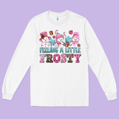 Feelin' A Little Frosty Long Sleeve Tee Designed By Adodesignshop