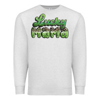 Oatmeal Heather lucky mama Premium Sweatshirt - MaliasSmallBusiness