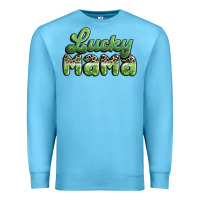 Ocean Blue lucky mama Premium Sweatshirt - MaliasSmallBusiness