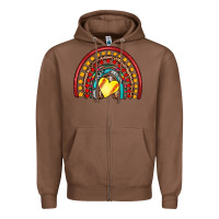 Chestnut softball rainbow Zipper Hoodie - Artiststas