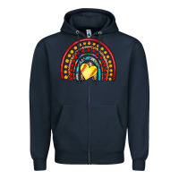 Navy softball rainbow Zipper Hoodie - Artiststas