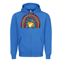 True Royal softball rainbow Zipper Hoodie - Artiststas