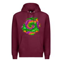 Burgundy halloween patch  1 Premium Hoodie - BundleAndBundleShop