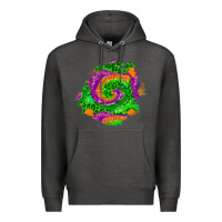 Charcoal Heather halloween patch  1 Premium Hoodie - BundleAndBundleShop