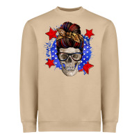 Mushroom American mom skull Heavyweight Sweatshirt - Zillion Design Studio