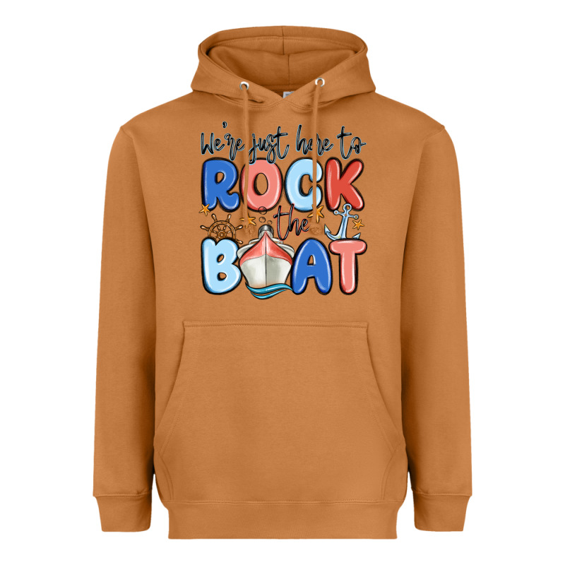 Were Just Here To Rock The Boat Heavyweight Hoodie by MaliasSmallBusiness | Teevron