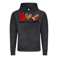 Vintage Black peace love football Vintage Hoodie - Zillion Design Studio