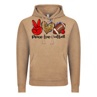 Vintage Coffee peace love football Vintage Hoodie - Zillion Design Studio