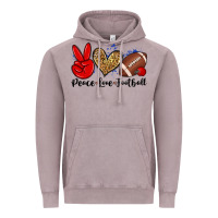Vintage Zinc peace love football Vintage Hoodie - Zillion Design Studio