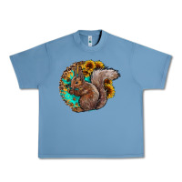 Pebble Blue western squirrel with sunflowers Urban Heavy Tee - CowhideDigitalArt