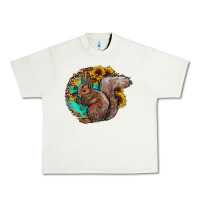 Pistachio western squirrel with sunflowers Urban Heavy Tee - CowhideDigitalArt