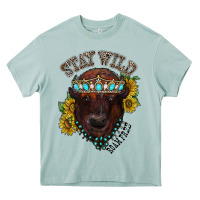 Arona turquoise bison Heavy Core Tee - RacoonDesign