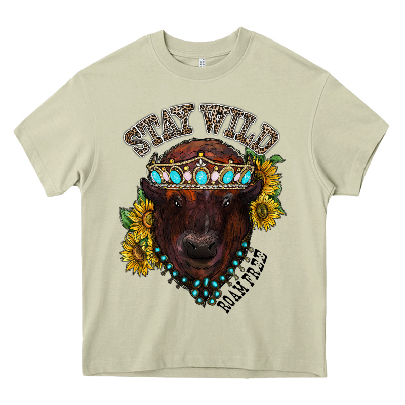 Turquoise Bison Heavy Core Tee by RacoonDesign | Teevron
