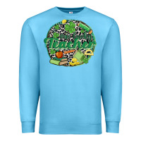 Ocean Blue one lucky teacher Premium Sweatshirt - MaliasSmallBusiness