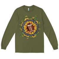 Army Green football gemstone sunflower Long Sleeve Tee - JahusDesignShop