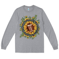 Heather Grey football gemstone sunflower Long Sleeve Tee - JahusDesignShop