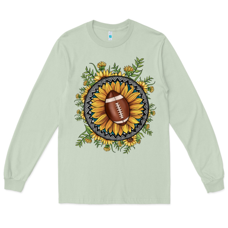 Football Gemstone Sunflower Long Sleeve Tee by JahusDesignShop | Teevron