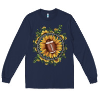Navy football gemstone sunflower Long Sleeve Tee - JahusDesignShop