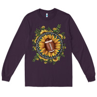Plum football gemstone sunflower Long Sleeve Tee - JahusDesignShop