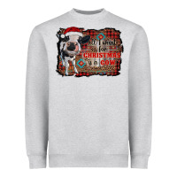 Heather Grey all i want for christmas is a cow aztec Heavyweight Sweatshirt - RanaPortraitStore
