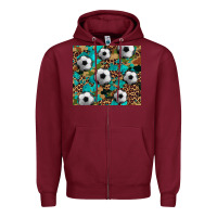Burgundy soccer Zipper Hoodie - Artiststas