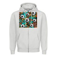 Dove Grey soccer Zipper Hoodie - Artiststas