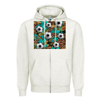 Oatmeal Heather soccer Zipper Hoodie - Artiststas