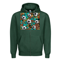 Sports Green soccer Zipper Hoodie - Artiststas