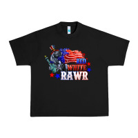 Black Red white rawr 4th of july Urban Heavy Tee - CowGirlArtShop
