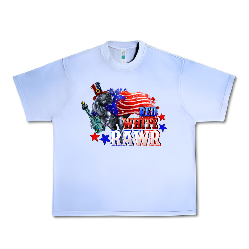 Red White Rawr 4th Of July Urban Heavy Tee by CowGirlArtShop | Teevron