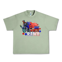 Oil Green Red white rawr 4th of july Urban Heavy Tee - CowGirlArtShop
