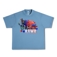 Pebble Blue Red white rawr 4th of july Urban Heavy Tee - CowGirlArtShop