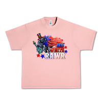 Salmon Red white rawr 4th of july Urban Heavy Tee - CowGirlArtShop