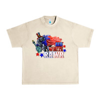 Sandshell Red white rawr 4th of july Urban Heavy Tee - CowGirlArtShop