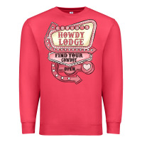Cardinal cupids howdy lodge find your cowboy open Premium Sweatshirt - MaliasSmallBusiness