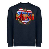 Navy American mini heart Heavyweight Sweatshirt - Zillion Design Studio