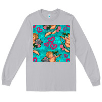 Moon Dust valentines day cupid and neon heart seamless pattern Long Sleeve Tee - BundleAndBundleShop