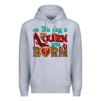 Heather Grey on this day a queen was born Premium Hoodie - BundleAndBundleShop