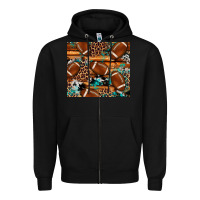 Black football tumbler Zipper Hoodie - Artiststas