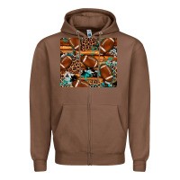 Chestnut football tumbler Zipper Hoodie - Artiststas