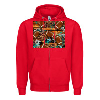 Red football tumbler Zipper Hoodie - Artiststas