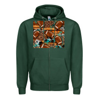 Sports Green football tumbler Zipper Hoodie - Artiststas