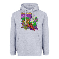 Mardi Gras Louisiana Map Heavyweight Hoodie | Teevron