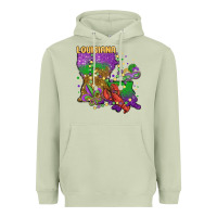 Matcha mardi gras louisiana map Heavyweight Hoodie - MaliasSmallBusiness